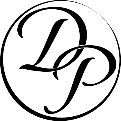 DP Front Line Counseling Logo, a stylized D and P inside a circle